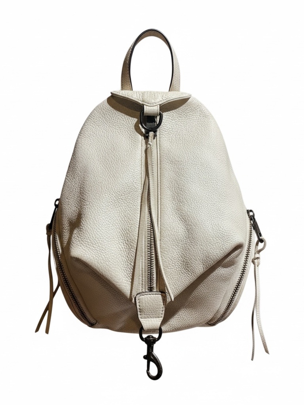 Rebecca Minkoff Mini Julian Cream Leather Backpack